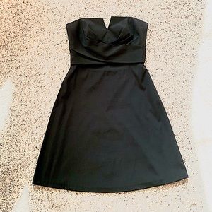 White House Black Market black cocktail strapless dress Size 6